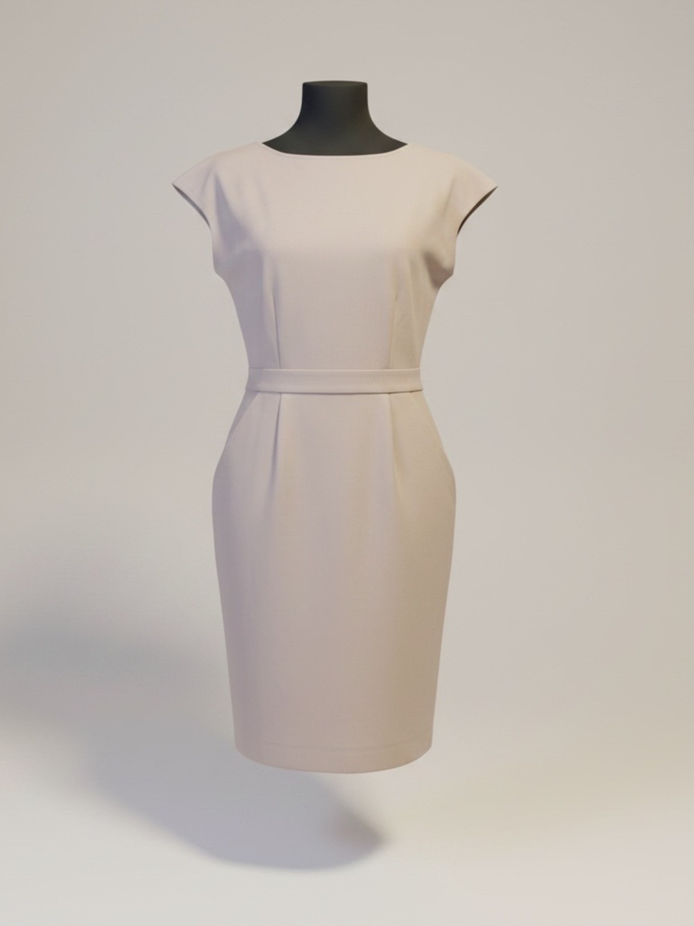 Quince Cream Midi Sheath Dress
